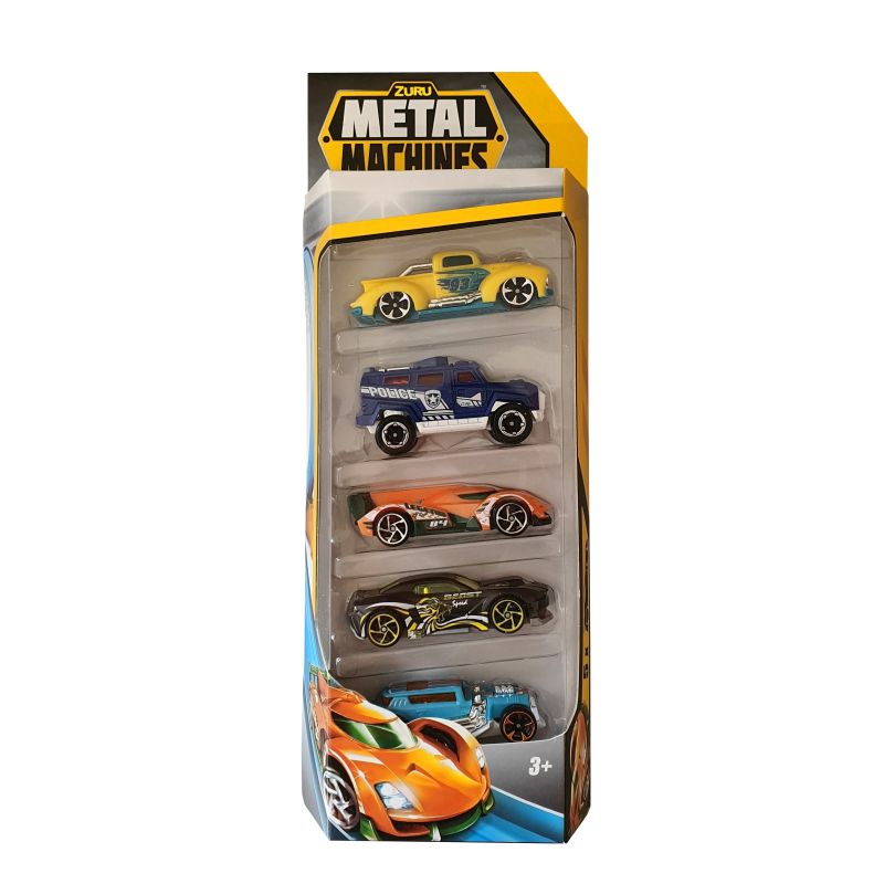 Pack of 5 Zuru Metal Machines Die Cast Cars Orange
