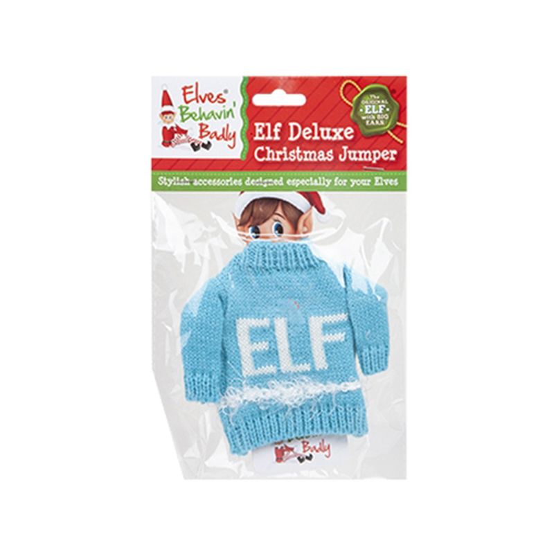 Elves Behavin' Badly Elf Sweater Blue