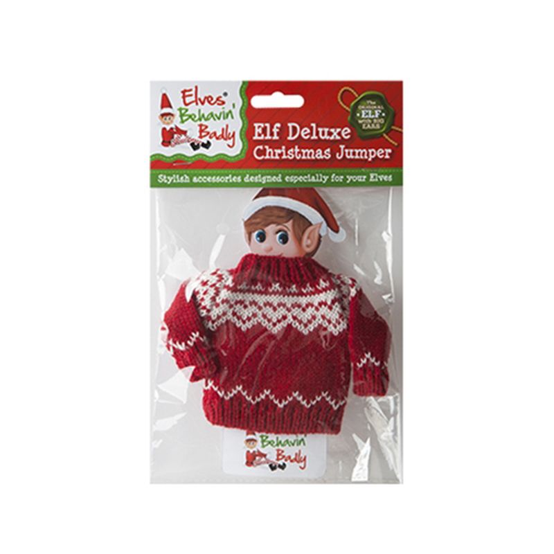 Elves Behavin' Badly Elf Sweater Red
