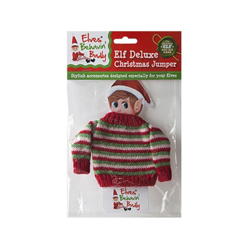 Elves Behavin' Badly Elf Sweater Green & Red