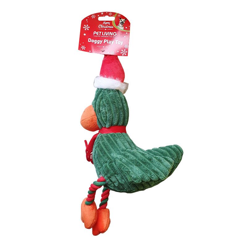 Green Honking Christmas Turkey Dog Toy