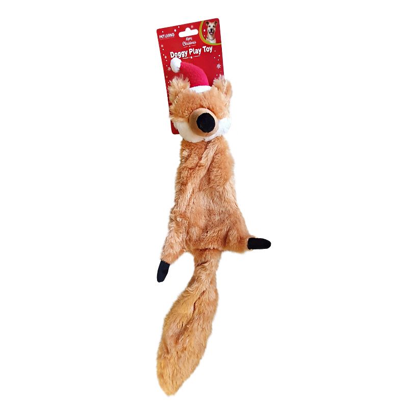 Fox Christmas Crinkle Character Dog Toy