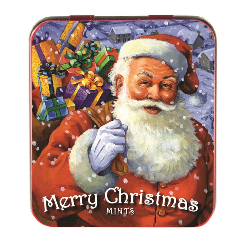 Novelty Christmas Mints Tin Santa Design