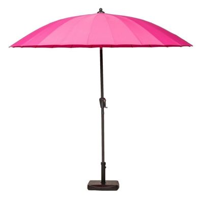 Crank Tilt Garden Parasol By Royalcraft 27m Pink