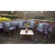 See more information about the Milan Garden Patio Dining Set by Royalcraft - 4 Seats Grey Cushions
