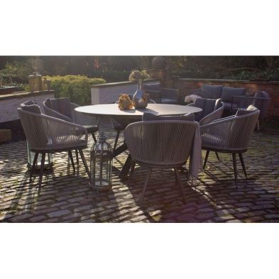 Product photograph of Aspen Garden Patio Dining Set By Royalcraft - 6 Seats Grey Cushions from QD stores