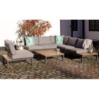 See more information about the Aspen Garden Corner Sofa by Royalcraft - 6 Seats Grey Cushions
