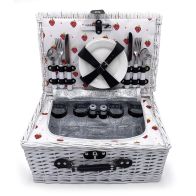 See more information about the 4 Person Picnic Basket With Cooler - White