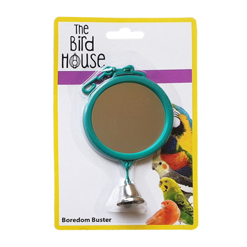 The Bird House Round Bird Mirror Green