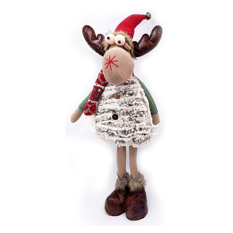 Standing Reindeer Christmas Decoration 28 Inch - Green Arms