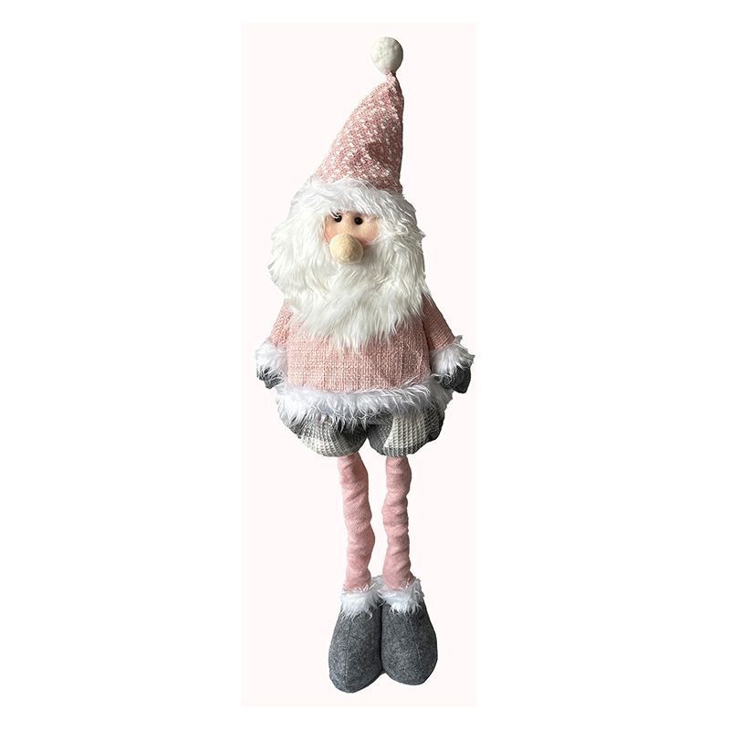 Santa Christmas Decoration Pink & White - 100cm by Christmas Time