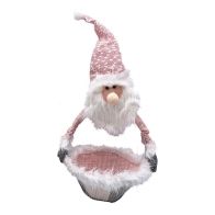 See more information about the Santa Basket Christmas Decoration Pink & White - 38cm by Christmas Time