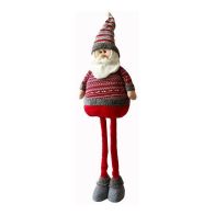 See more information about the Santa Christmas Decoration Red & Grey with Nordic Pattern - 107cm by Christmas Time