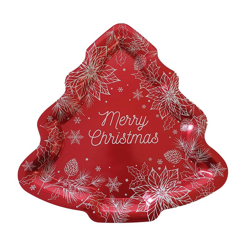 Red Merry Christmas Snack Tray