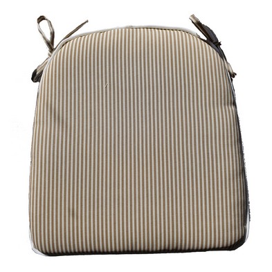 Product photograph of 41x38 Brown Stripe Seat Pad from QD stores