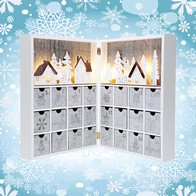 See more information about the LED Village Advent Calendar Christmas Decoration White - 36.5cm