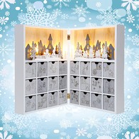 See more information about the LED Train Scene Advent Calendar Christmas Decoration White - 36.5cm
