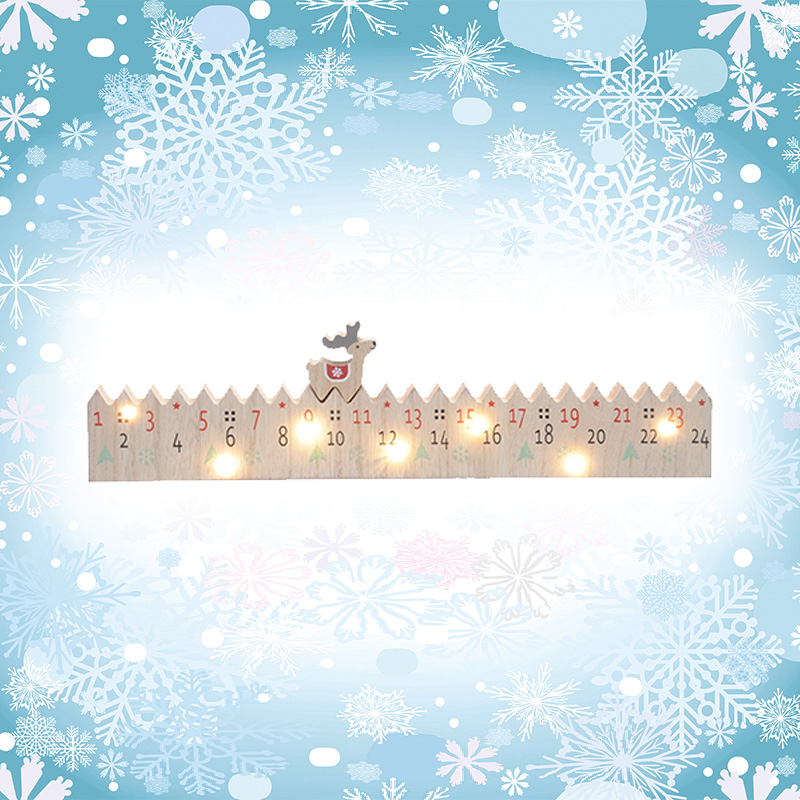 LED Reindeer Advent Calendar Christmas Decoration Natural - 38cm
