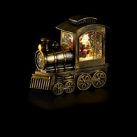 See more information about the Train Glitter Snow Lantern Santa Warm White LED 18.2cm by Astralis
