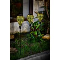 See more information about the Yellow Balloon Solar Garden Stake Light Decoration 10 Warm White LED - 85cm by Bright Garden
