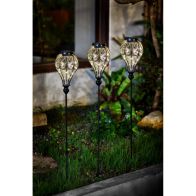 See more information about the White Balloon Solar Garden Stake Light Decoration 10 Warm White LED - 85cm by Bright Garden