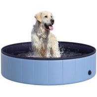 See more information about the Pawhut Foldable Dog Paddling Pool Pet Cat Swimming Pool Indoor/Outdoor Collapsible Summer Bathing Tub Shower Tub Puppy Washer (?120  30H cm