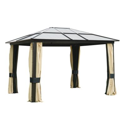 Product photograph of Outsunny 3 X 3 6 M Hardtop Gazebo Canopy With Polycarbonate Roof And Aluminium Frame from QD stores