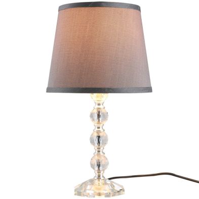 Product photograph of Homcom Crystal Glass Bedside Table Lamp Grey from QD stores