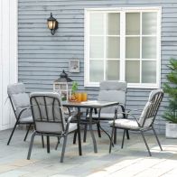 See more information about the Outsunny 5 Pieces Garden Dining Set