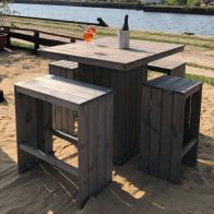 See more information about the Johanna Garden Bar Table Set by Promex - 6 Seats
