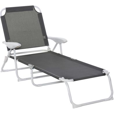 Product photograph of Outsunny Foldable Sun Lounger from QD stores