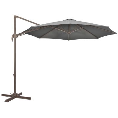 Product photograph of Outsunny 3 M Cantilever Parasol 360 Rotation Roma Umbrella Hanging Sun Shade With Aluminum Frame from QD stores