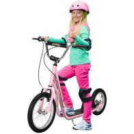 See more information about the Homcom Teen Stunt Scooter Push Kick Scooters For Kids With Rubber Wheels Adjustable Handlebar Front Rear Dual Brakes Kickstand