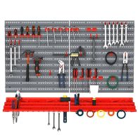 See more information about the Durhand 54 Pcs On-Wall Tool Equipment Home Diy Garage Organiser Diy Grey/Red