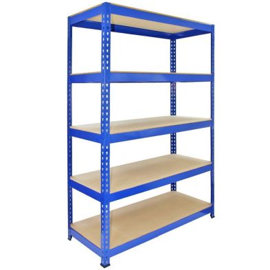 Product photograph of Steel Shelving Units 180cm - Blue Warehouse Set Of Three Q-rax 120cm By Raven from QD stores