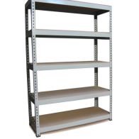 See more information about the Steel Shelving Units 180cm - Grey Warehouse Set Of Three Q-Rax 180cm by Raven