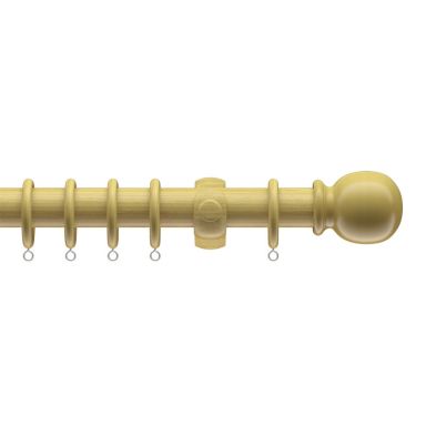 Product photograph of Victory 120cm Curtain Pole Wood Light Ash - 28mm Diameter from QD stores