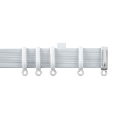 Product photograph of Streamline 120cm Straight Curtain Track - White from QD stores