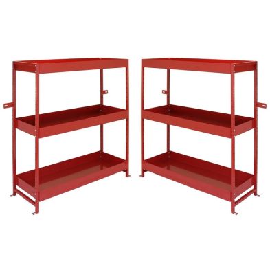 Product photograph of Steel Van Shelvings 116cm - Red Set Of Two Volcano 116cm By Raven from QD stores