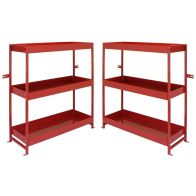 See more information about the Steel Van Shelvings 116cm - Red Set Of Two Volcano 116cm by Raven
