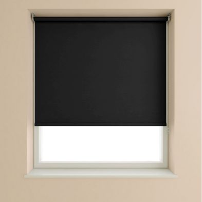 Product photograph of Blackout Roller Blind Black - 60cm Width from QD stores