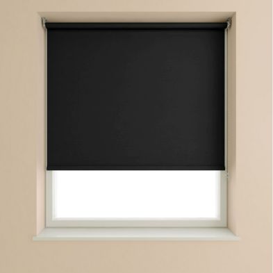 Product photograph of Blackout Roller Blind Black - 150cm Width from QD stores