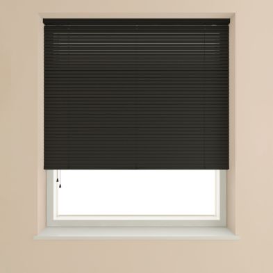 Product photograph of Venetian Blind 25mm Slat Black - 60cm Width from QD stores