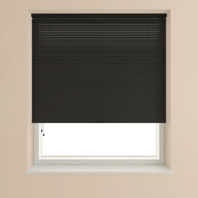 Product photograph of Venetian Blind 25mm Slat Black - 120cm Width from QD stores