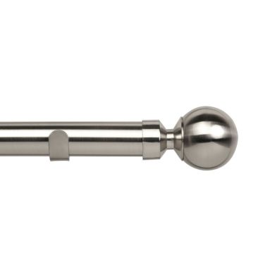 Product photograph of Rome 300cm Eyelet Curtain Pole Set Satin Silver - 28mm Diameter from QD stores