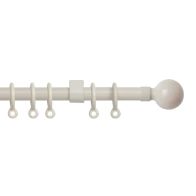 See more information about the Simply 150-280cm Extendable Curtain Pole Set Ball Finial Cream - 13-16mm