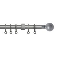 See more information about the Simply 150-280cm Extendable Curtain Pole Set Ball Finial Silver - 13-16mm
