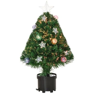 2ft Fibre Optic Christmas Tree Artificial With Led Lights Warm White