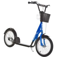 See more information about the Homcom Kids Scooter Adjustable With Inflatable Wheel Brake Basket Cupholder Mudguard