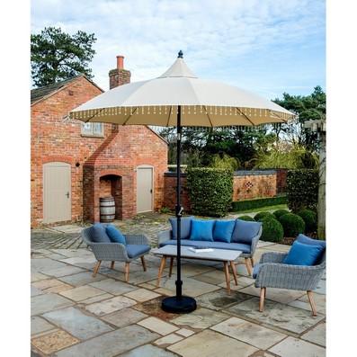Product photograph of Carrousel Garden Parasol By Garden Must Haves - 2 7 X 2 7m Cream from QD stores